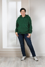 Juna elastisch ribfluweel donker groen