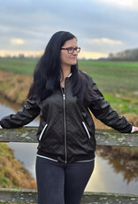 Squared imitatieleder zwart