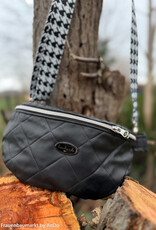 Squared imitatieleder zwart