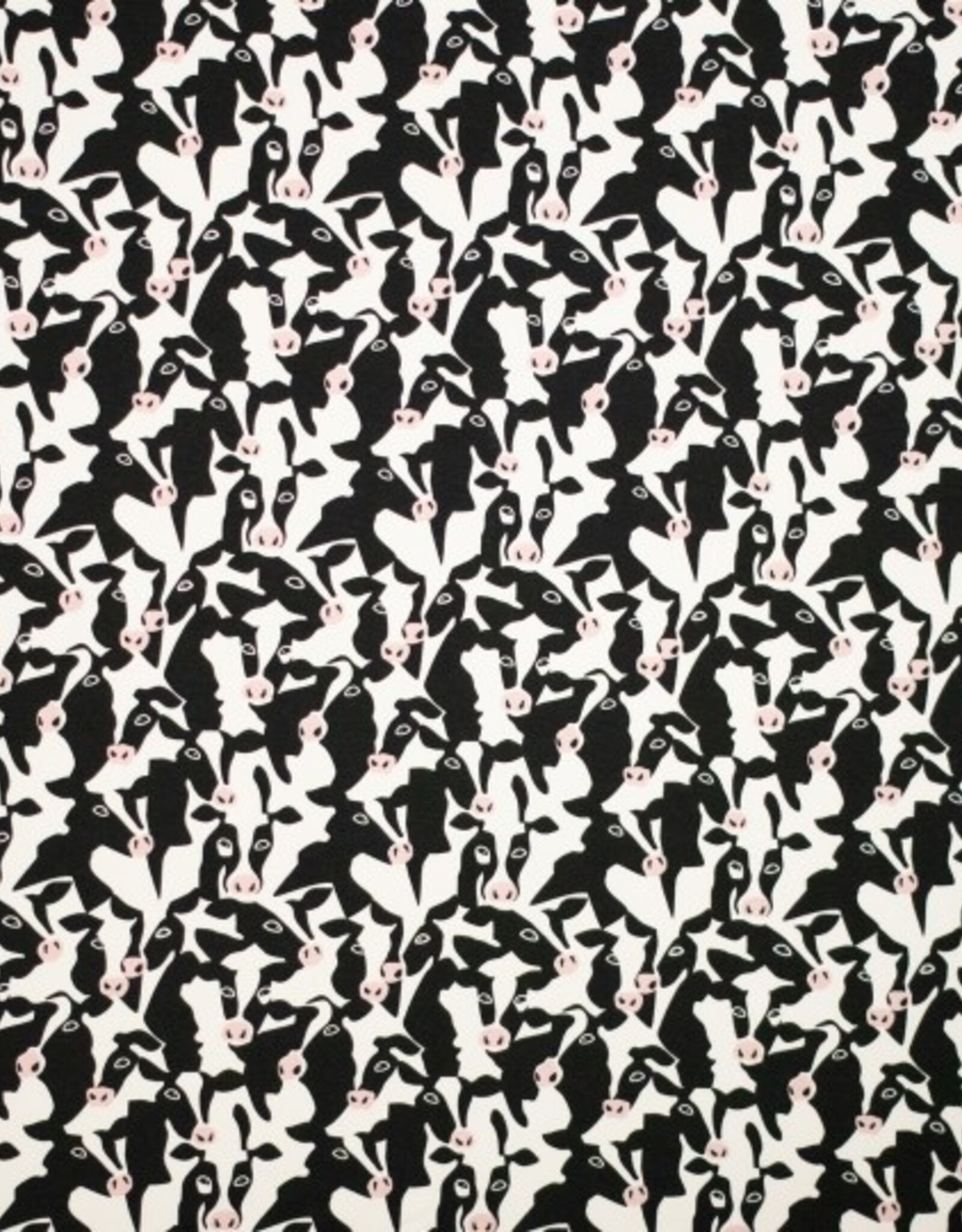 Soft sweat brushed koeien cows zwart wit