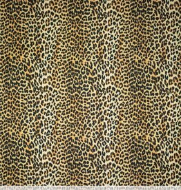 Katoen twill leopard print