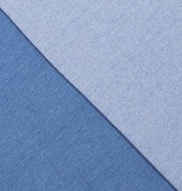Katoen stretch twill denim donker blauw