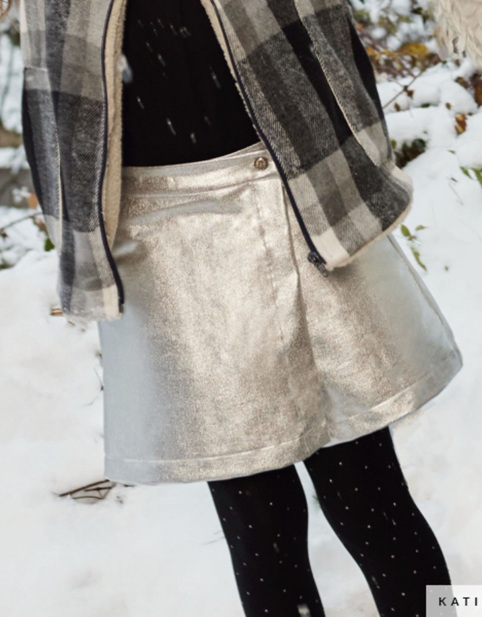 Bengaline stretch metallic silver