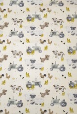 French terry soft touch happy farm