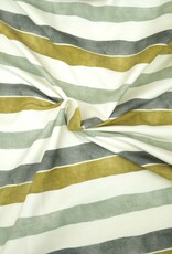 French terry soft touch happy farm stripes