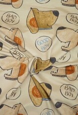 French terry soft touch hondje good boy bad boy