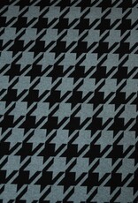 Jacquard breisel pied de poule zwart beige