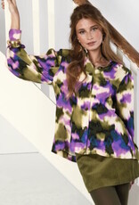 Viscose Stine abstracte vlekken kaki - fashion trends