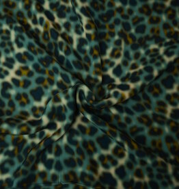 Viscose Animal skin groen  - fashion trends