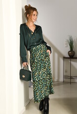 Viscose Animal skin groen  - fashion trends