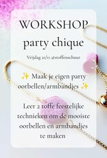 Workshop party chique juwelen in klei  21/11  -  55€ (via betaallink)
