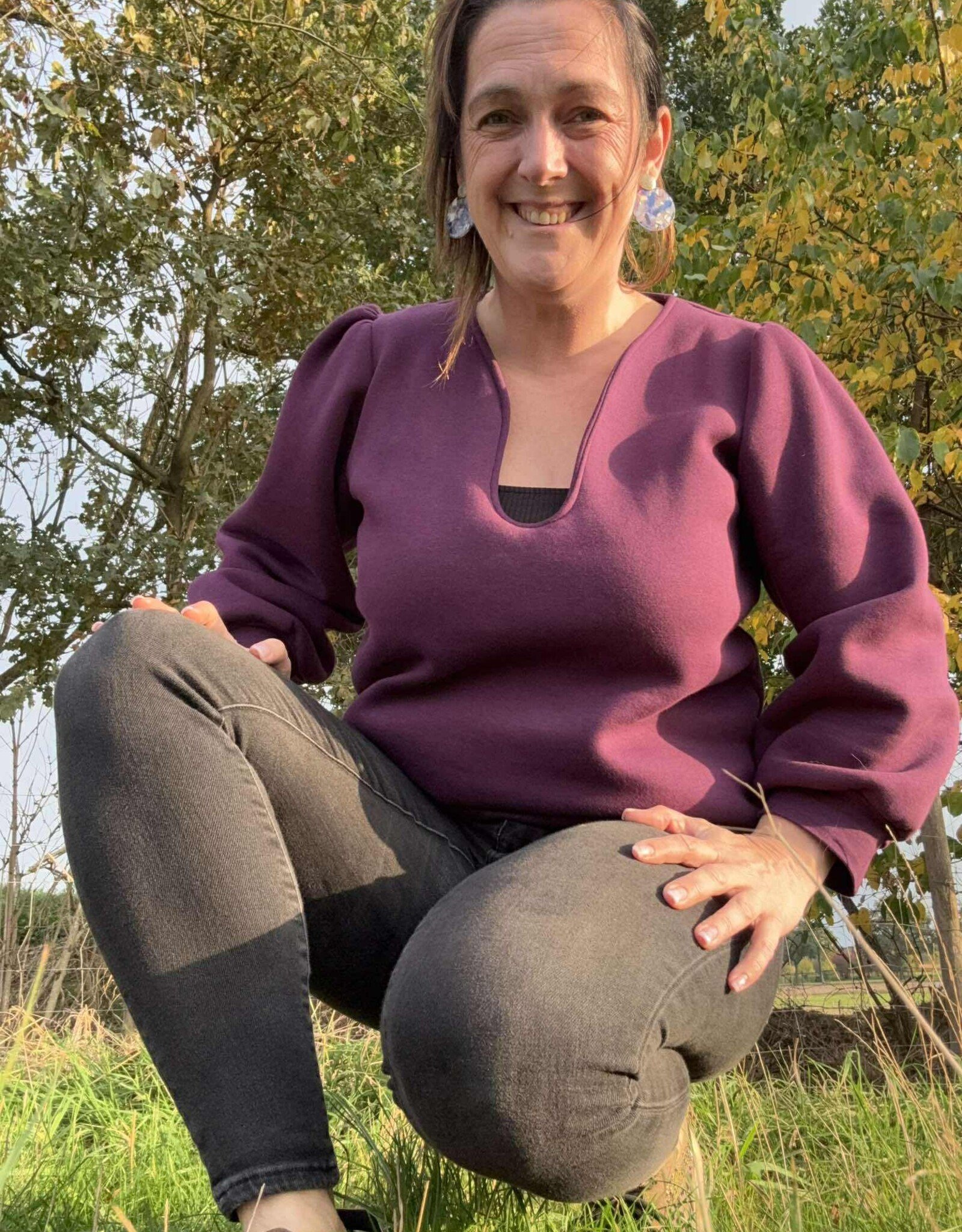 Workshop damessweater met diepe halsuitsnijding 24/10