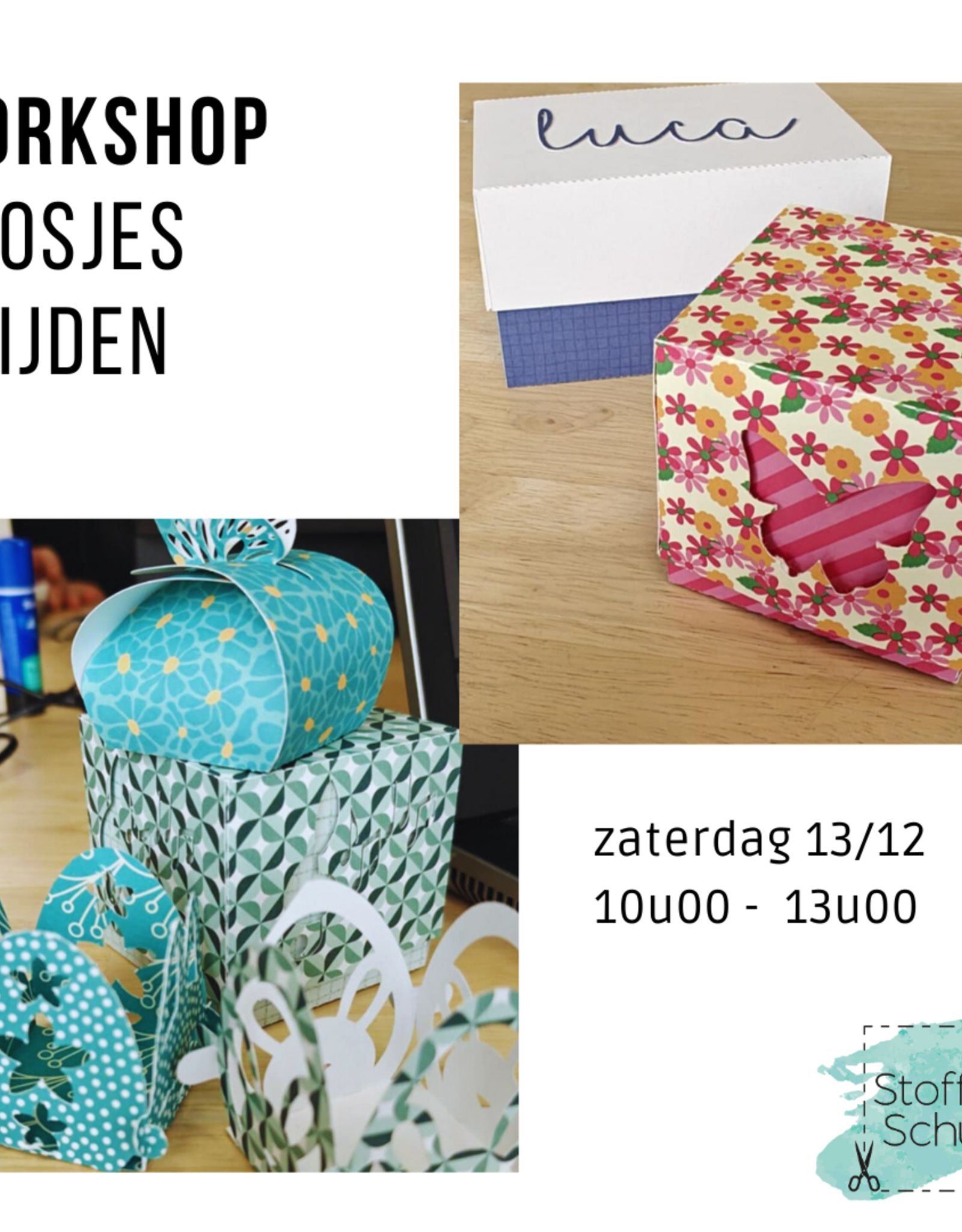 Workshop doosjes snijden 13 december