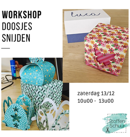 Workshop doosjes snijden 13 december