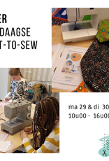 Tienerworkshop lessenreeks start-to-sew kerstvakantie