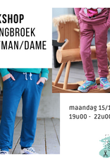 Workshop joggingbroek kind/man/dames