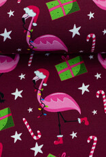 Softsweat Holly Jolly Christmas Flamingo bordeau