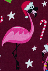 Softsweat Holly Jolly Christmas Flamingo bordeau
