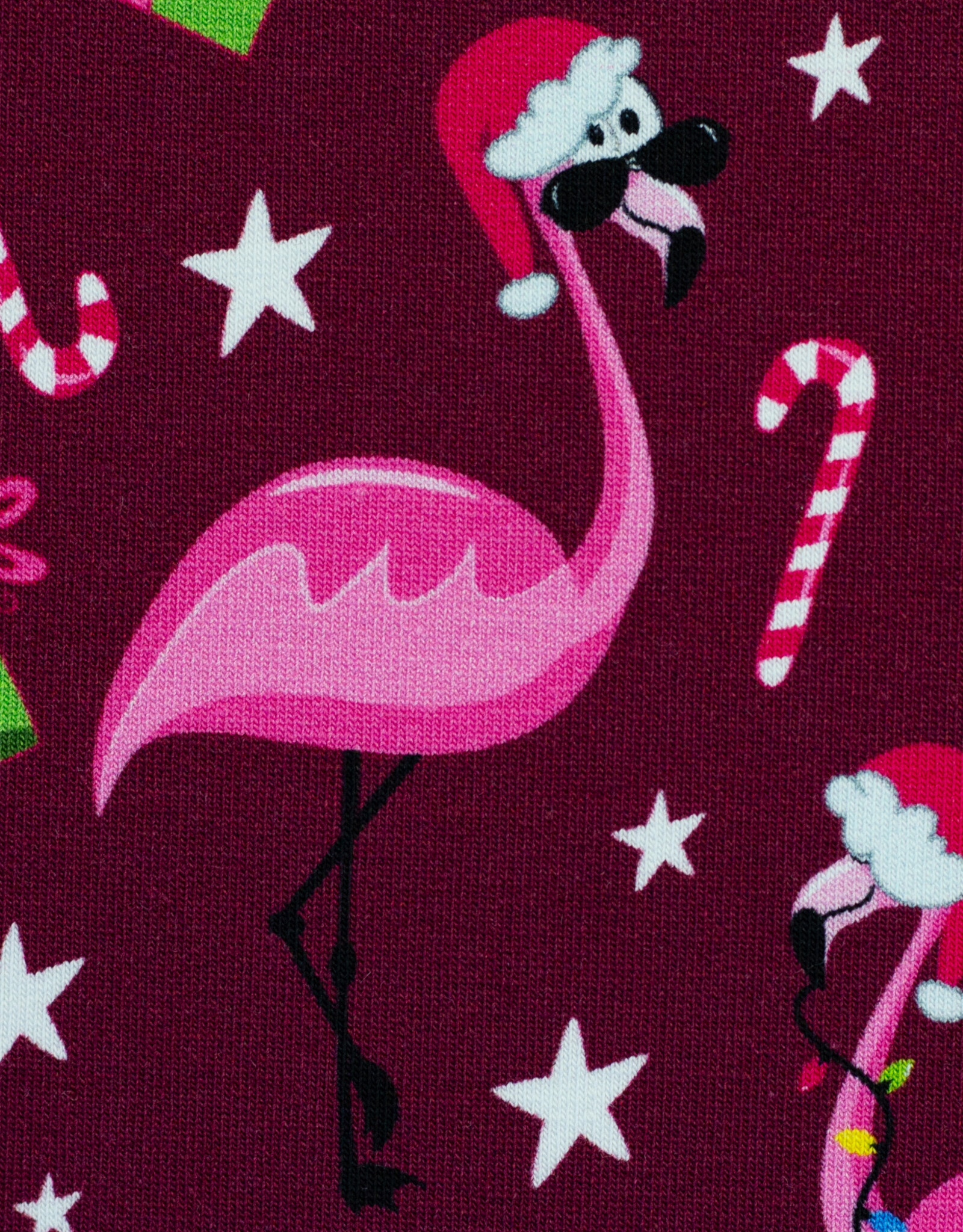 Softsweat Holly Jolly Christmas Flamingo bordeau