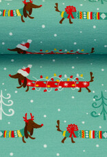 Softsweat Holly Jolly Christmas DachsHund mint