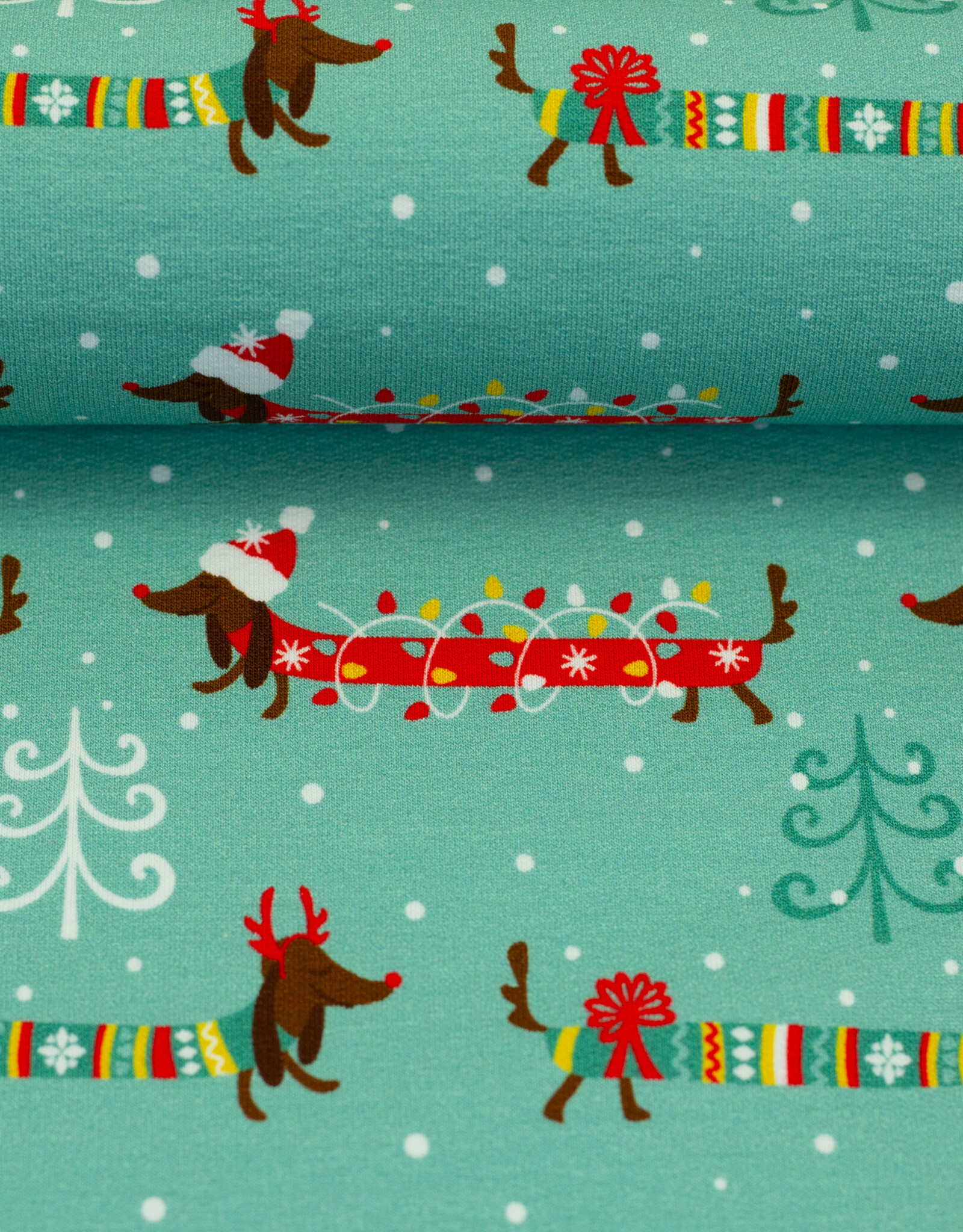Softsweat Holly Jolly Christmas DachsHund mint