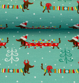 Softsweat Holly Jolly Christmas DachsHund mint