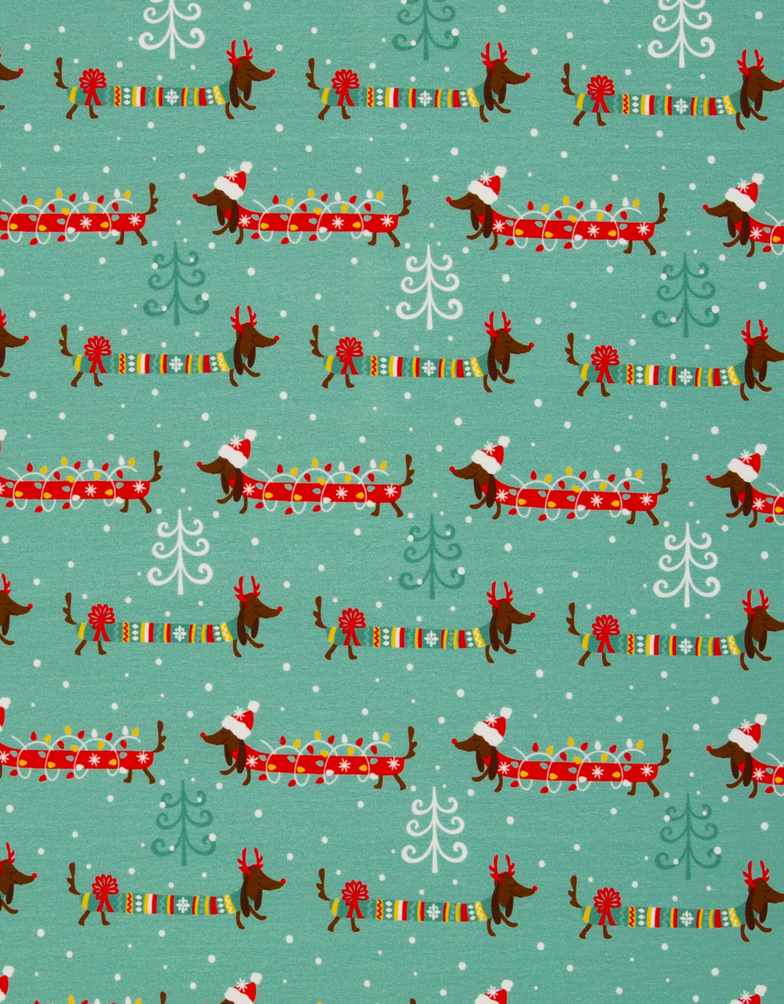 Softsweat Holly Jolly Christmas DachsHund mint