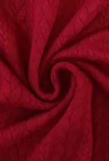 Gebreide jacquard met kabelstructuur donker rood