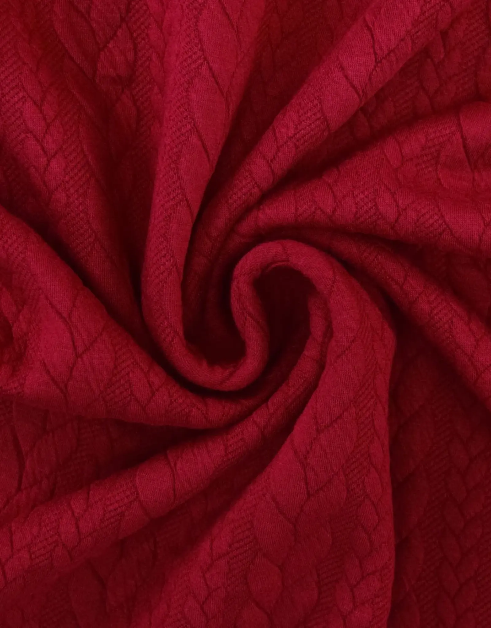 Gebreide jacquard met kabelstructuur donker rood