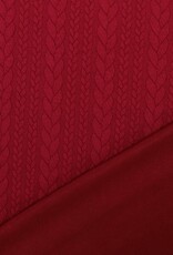 Gebreide jacquard met kabelstructuur donker rood