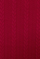 Gebreide jacquard met kabelstructuur donker rood