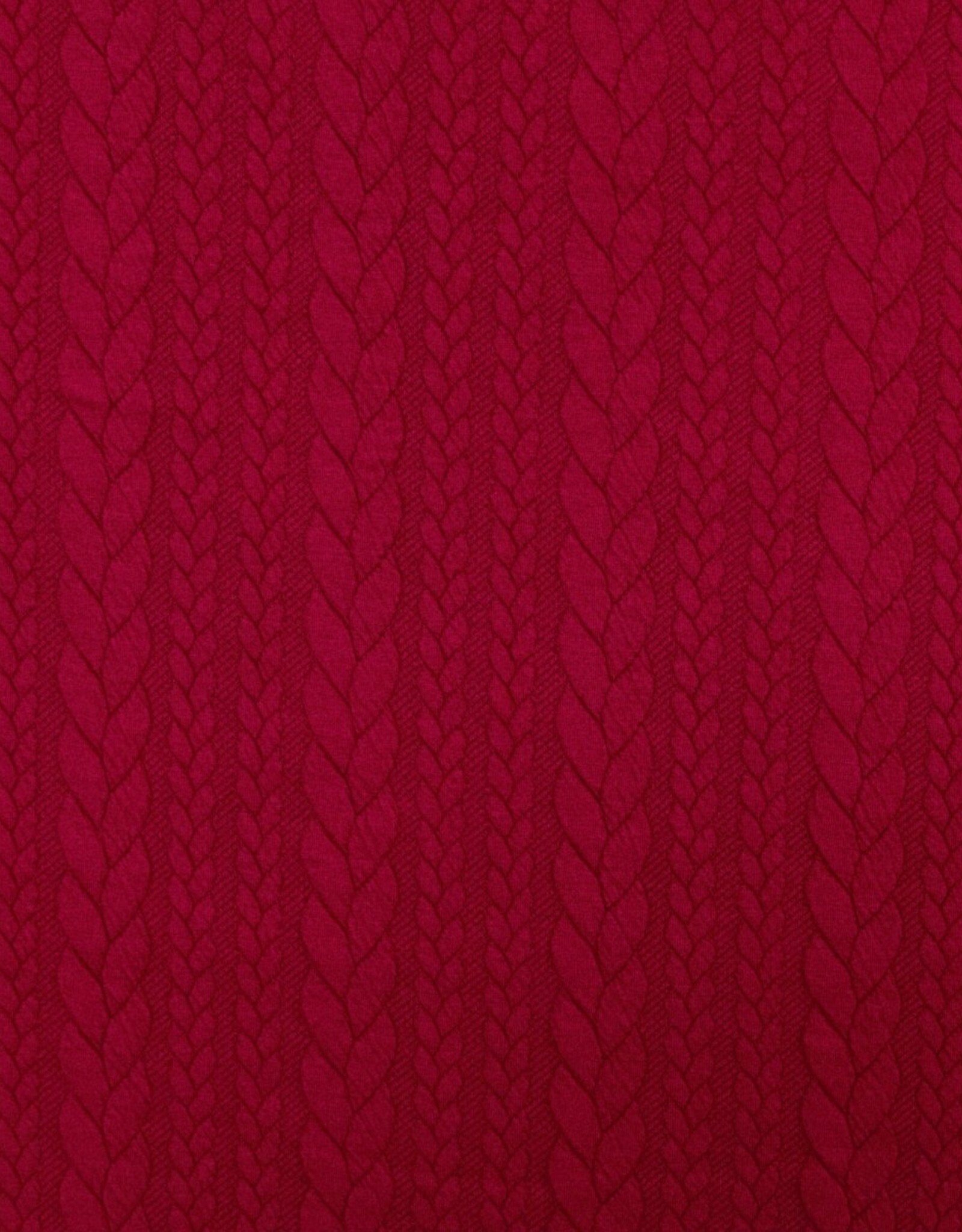 Gebreide jacquard met kabelstructuur donker rood