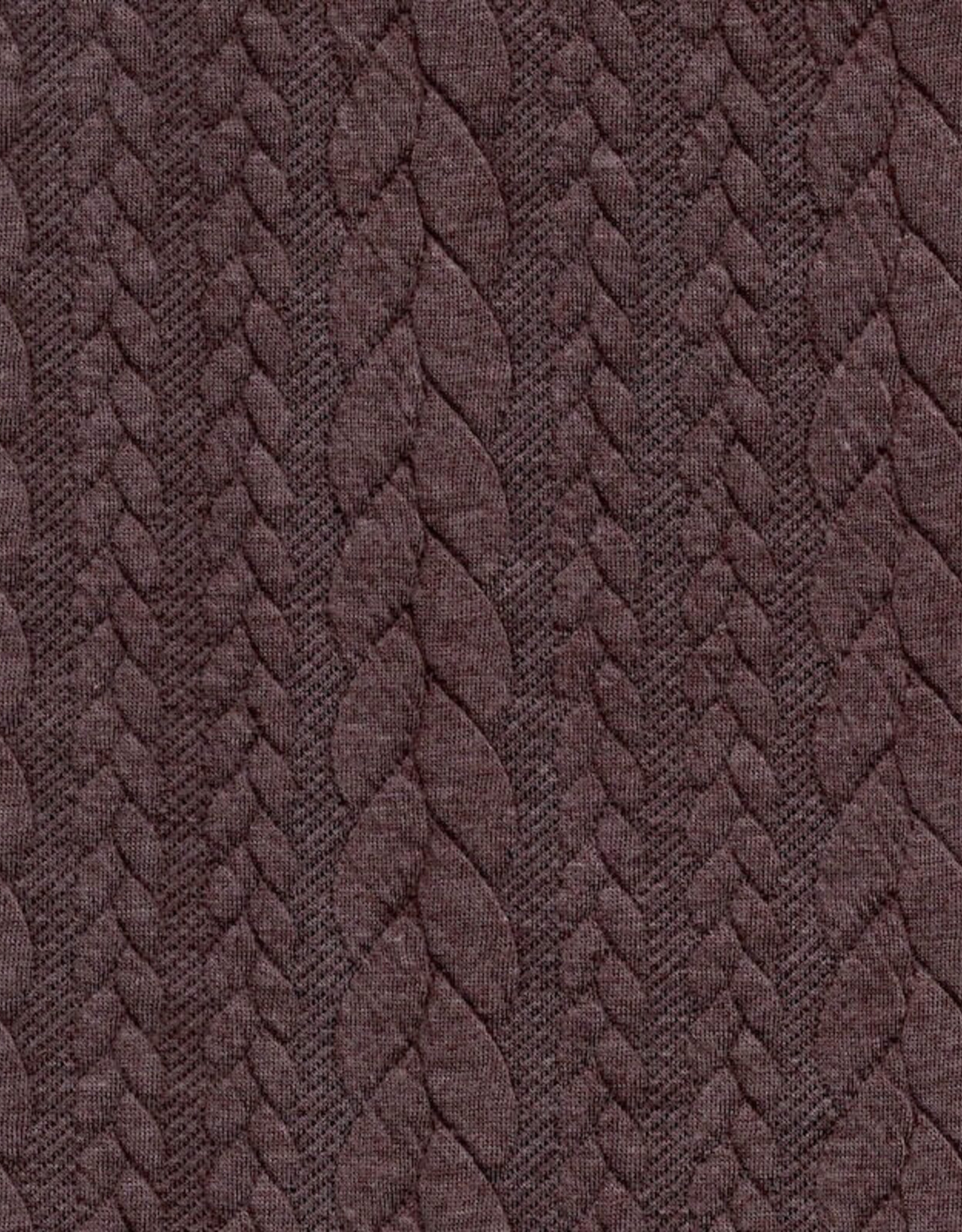 Gebreide jacquard met kabelstructuur bruin
