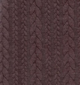 Gebreide jacquard met kabelstructuur bruin