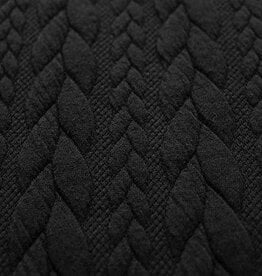 Gebreide jacquard met kabelstructuur zwart