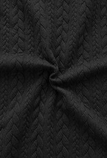 Gebreide jacquard met kabelstructuur zwart