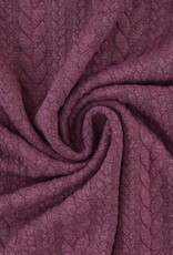 Gebreide jacquard met kabelstructuur paars