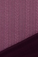 Gebreide jacquard met kabelstructuur paars