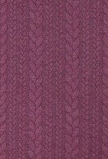 Gebreide jacquard met kabelstructuur paars