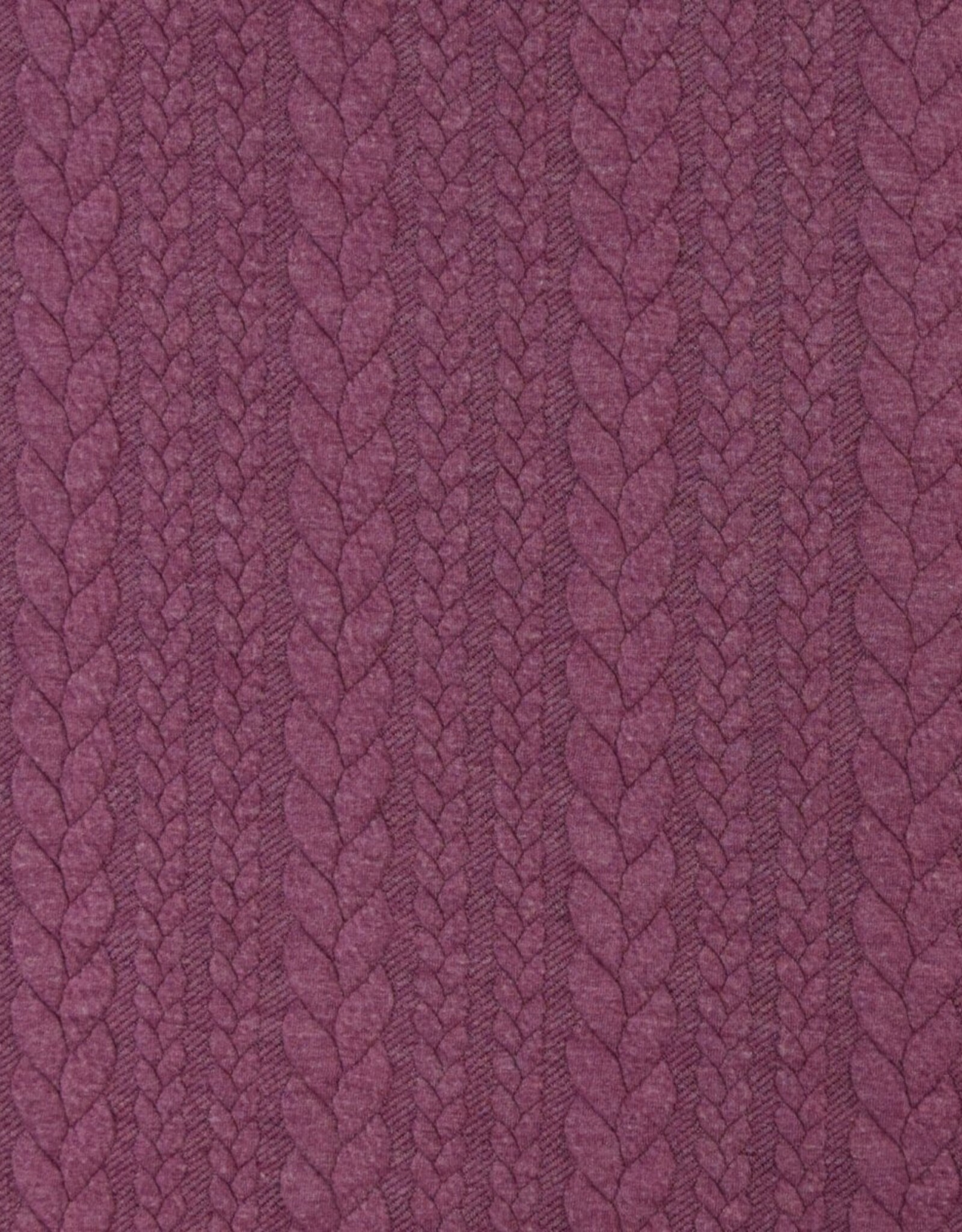Gebreide jacquard met kabelstructuur paars