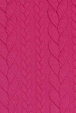 Gebreide jacquard met kabelstructuur magenta