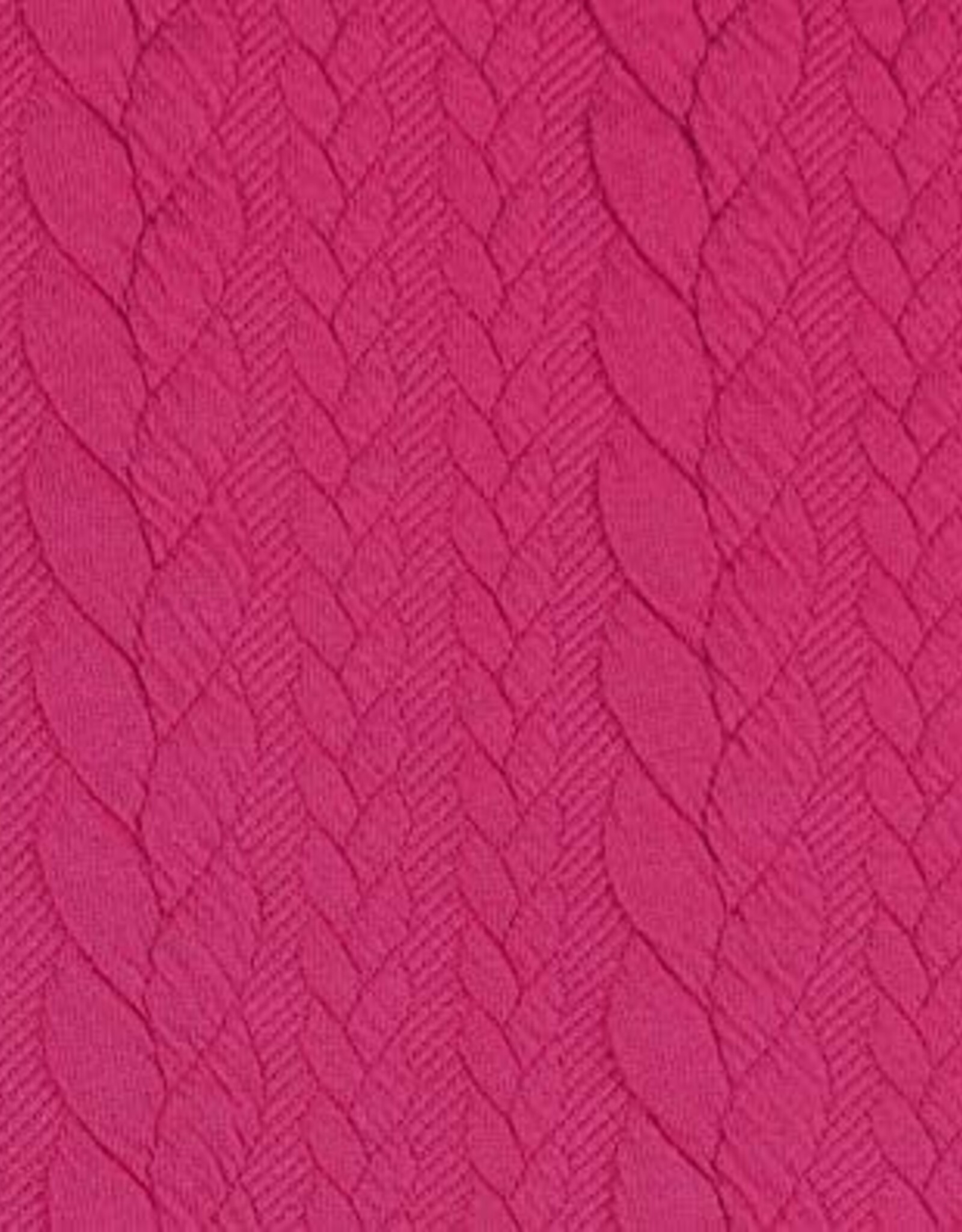 Gebreide jacquard met kabelstructuur magenta