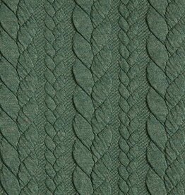 Gebreide jacquard met kabelstructuur groen