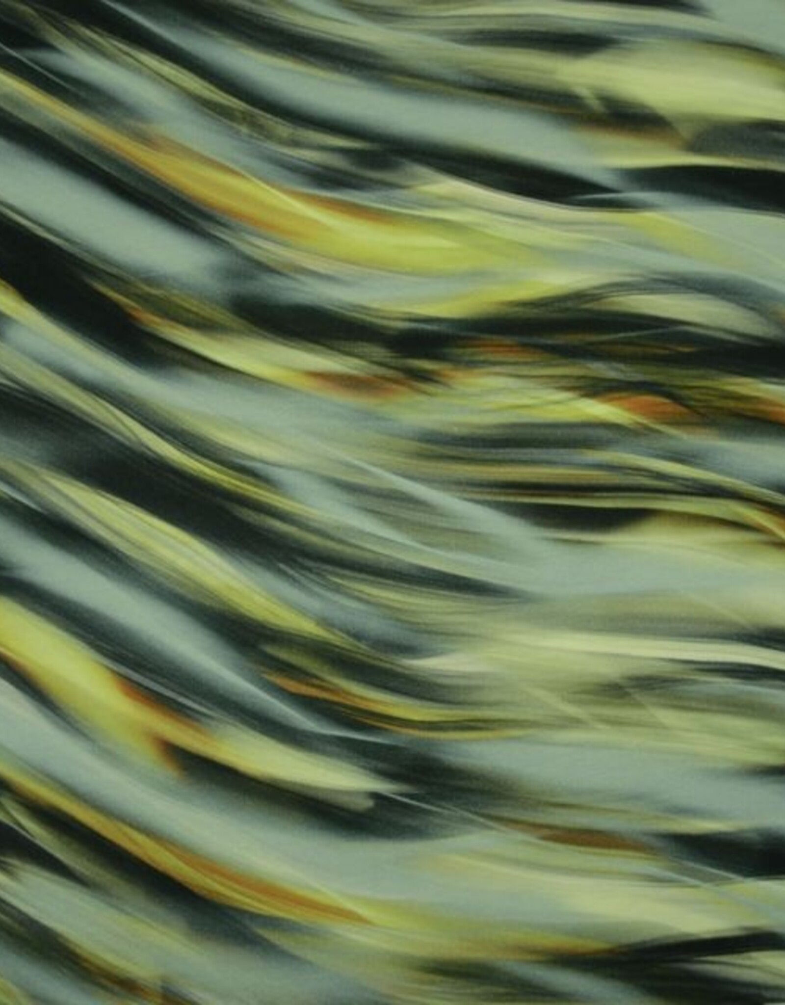 Viscosejersey Talvi digitale print waves geel/grijs