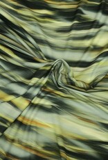 Viscosejersey Talvi digitale print waves geel/grijs