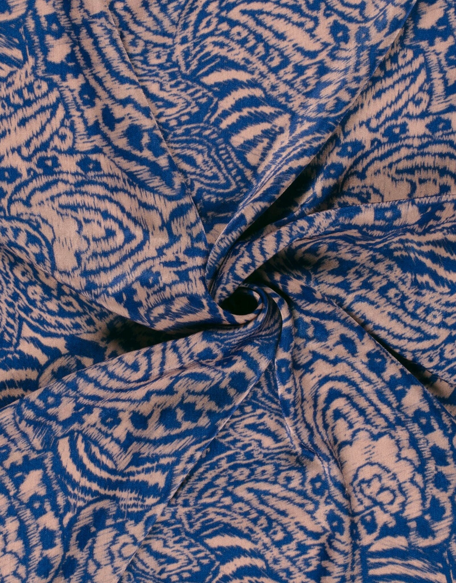 Satijn met velvet touch two-tone softrose-kobalt