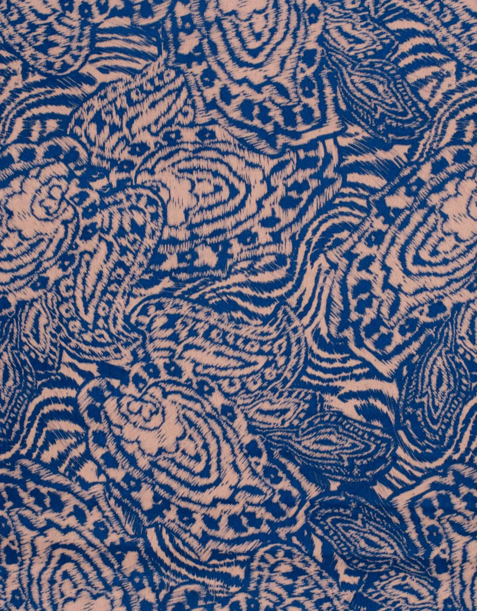 Satijn met velvet touch two-tone softrose-kobalt