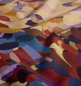 Viscose kleurbom bordeau lichtoker lila