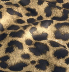 Suede bedrukt luipaardprint bruin