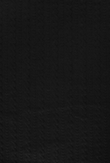 Structuur jersey kabelsteek/hartjes zwart